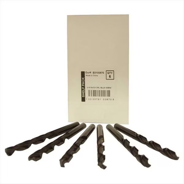 Blu-Mol 0.31 In. Diameter Black Oxide Jobber Length Drill Bit, 6PK, Disston, Mfr#: E0100870